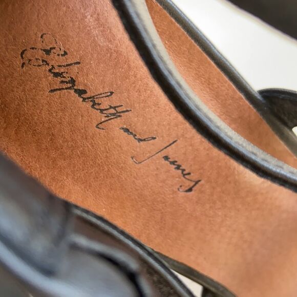 EUC Elizabeth and James leather wedge sandals - Picture 5 of 8